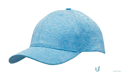 Light blue heathered baseball cap with curved brim, perfect for uniforms or workwear