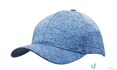 Marled blue Cationic Sports Jersey Cap with curved brim, perfect for uniforms or workwear