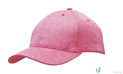 Pink Heathered Baseball Cap with Curved Brim, Perfect for Uniforms and Workwear