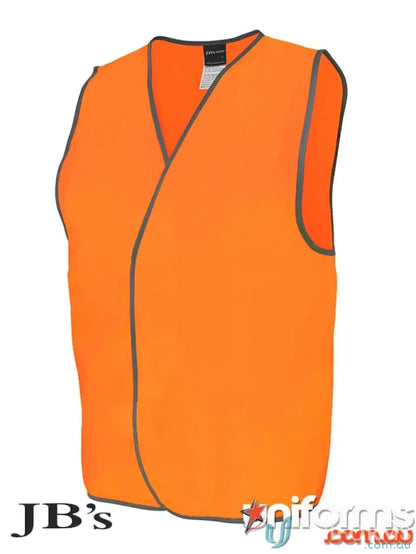 Orange safety vest from CGS EMB Unisex HiVis Vest meets Australian standards for work uniforms