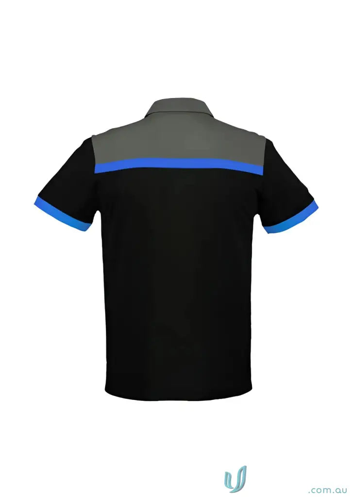 Black gray and blue Charger Polo p500ms short sleeve shirt for men’s style