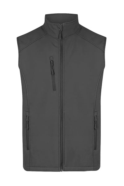 Chariot Vest dark gray sleeveless fleece vest with wind-resistant finish
