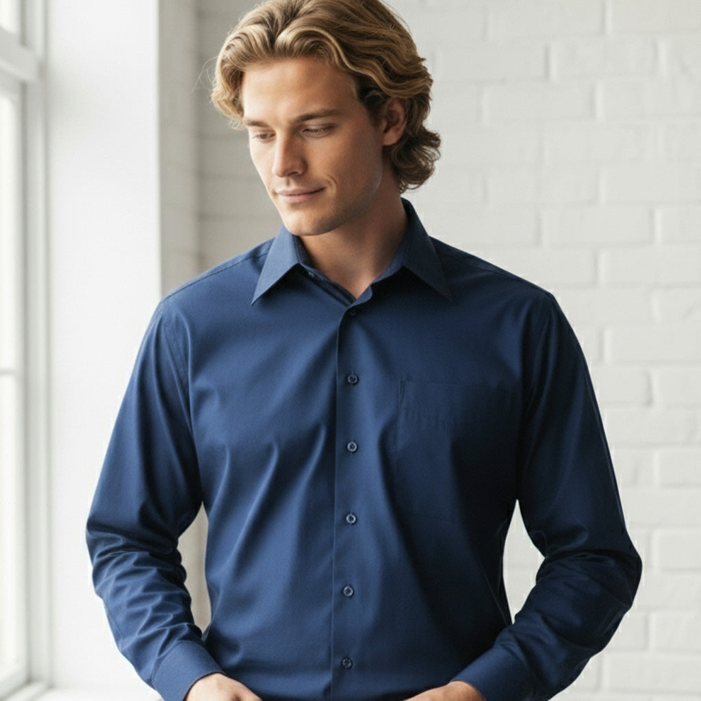 Chelsea LS metro long sleeve tapered fit poplin blend shirt