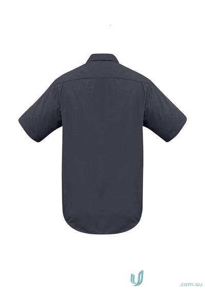 Gray short-sleeved Chelsea SS Shirt in metro short sleeve tapered fit poplin blend tee style