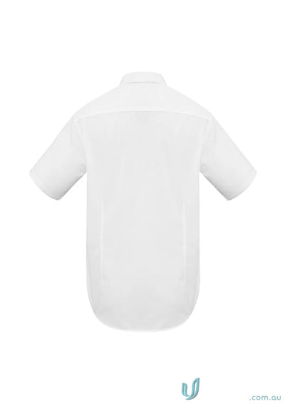 White short-sleeved Chelsea SS Shirt made of cozy poplin blend tee with metro short sleeve style