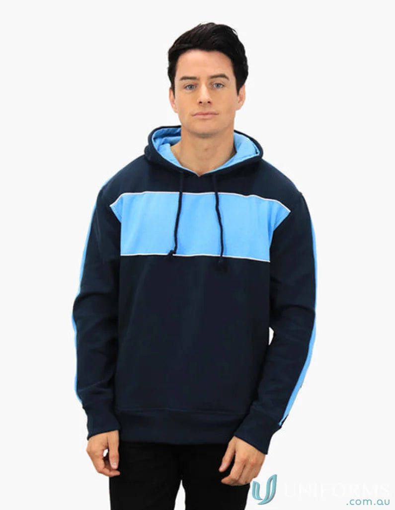 Chesty Hoodie with two-tone chest panel and anti-pill fleece for uniforms comfort