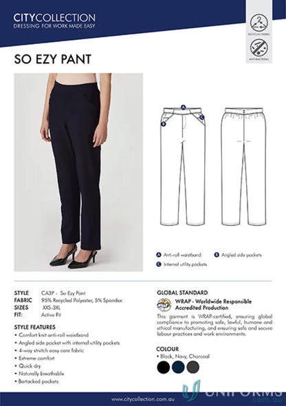 Women’s City Active Pants with angled pockets for a stylish active look