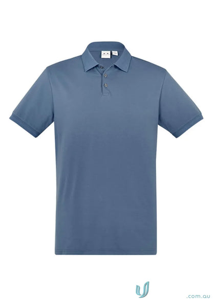 Men’s dusty blue short sleeve polo shirt p105ms from City Polo collection