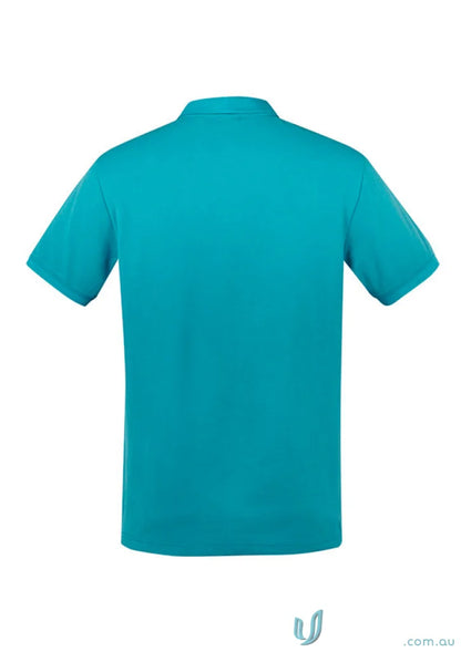 Plain teal short sleeve polo shirt from City Polo p105ms for a casual look