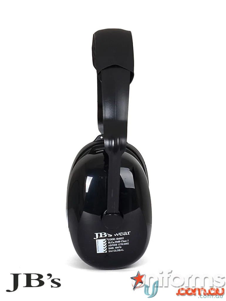 Black earmuffs from Class 5 Ear Muffs ideal for workwear and uniforms protection