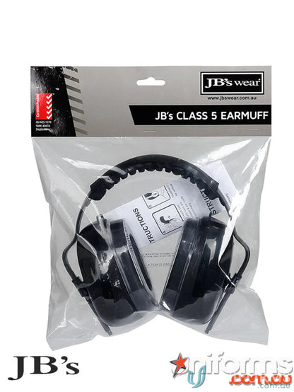 Black ear muffs in packaging for Class 5 Ear Muffs, perfect with your work uniforms
