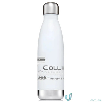 White metal water bottle, Classic 500ml stainless steel vacuum insulated drink cup