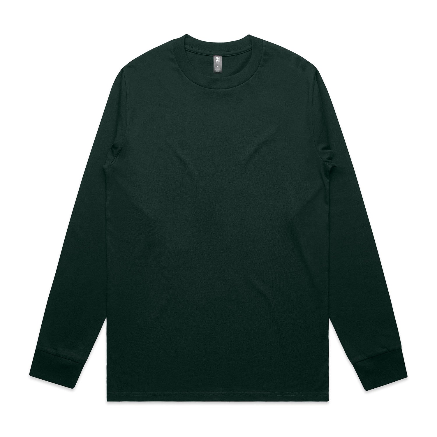 Classic heavyweight long sleeve tee in dark green cotton from streetwear brand
