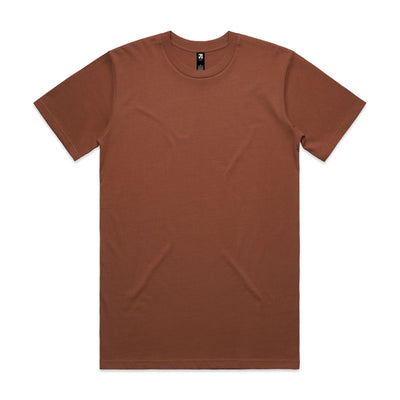 Classic heavyweight Planett Classic Tee in brown short sleeve cotton blend