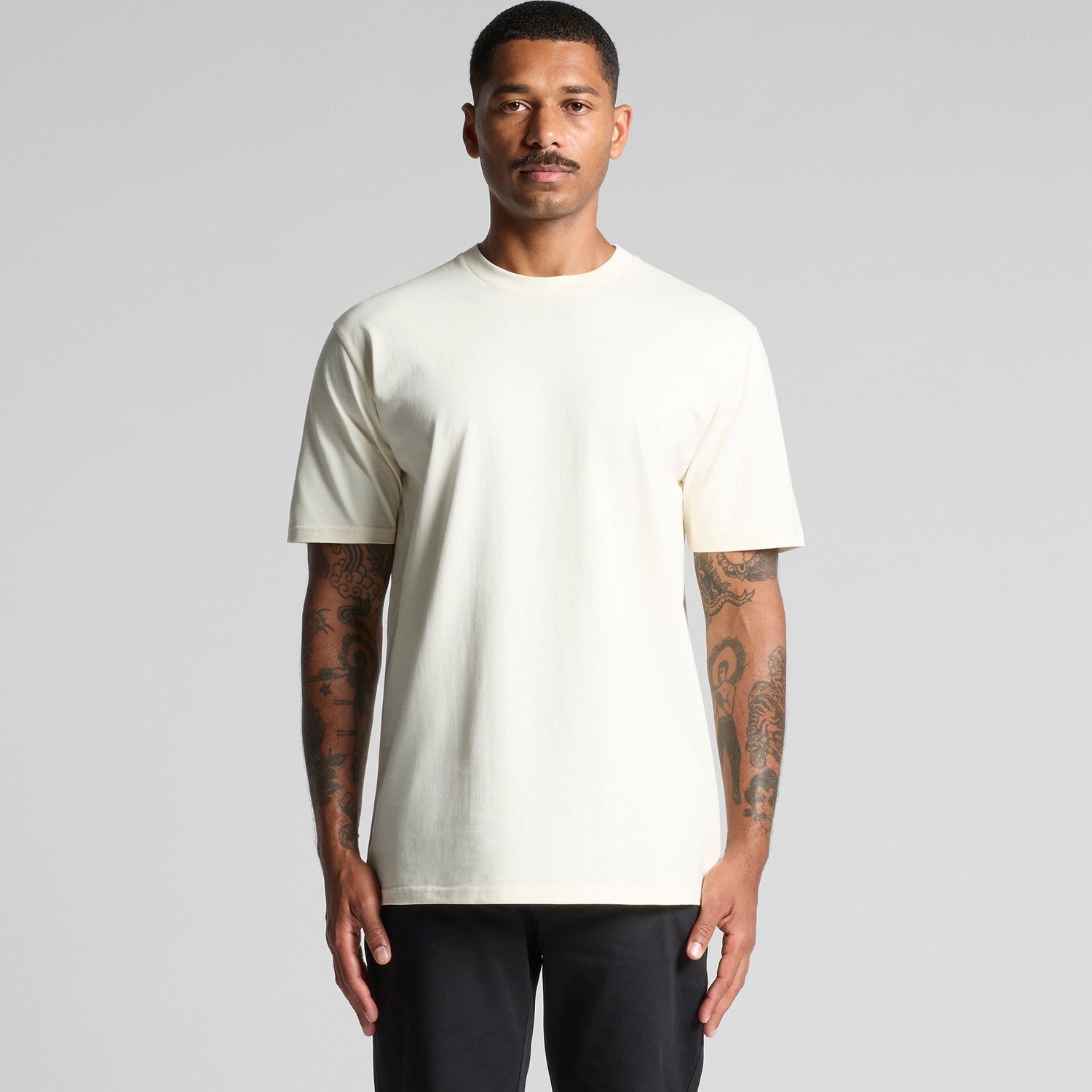 Planett classic tee: cream crew neck heavyweight t-shirt
