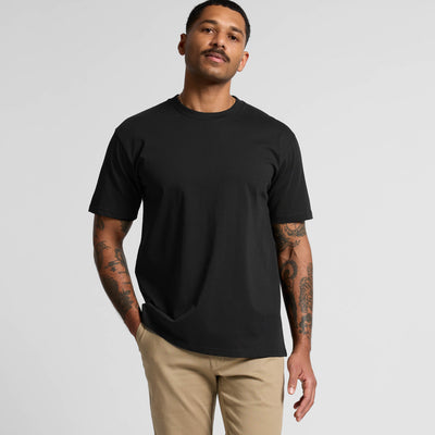 Planett mens classic minus tee black crewneck short sleeve combed cotton