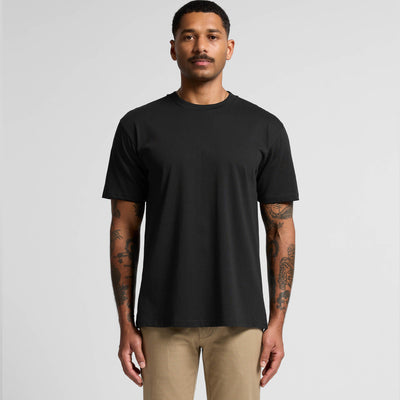 Planett mens classic minus tee black combed cotton t-shirt