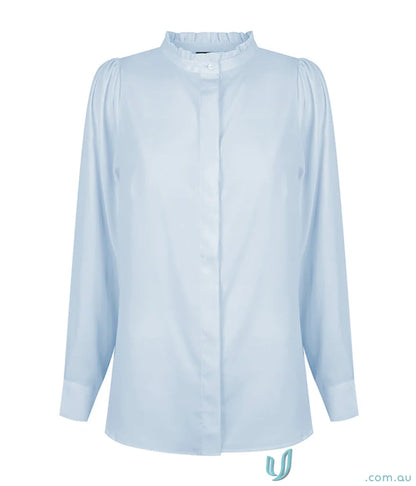 Light blue Bailey Elegance Long-Sleeved Blouse for stylish casual wear