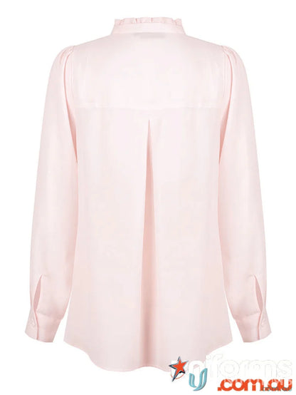 Light pink long-sleeved Bailey blouse exudes elegance and style
