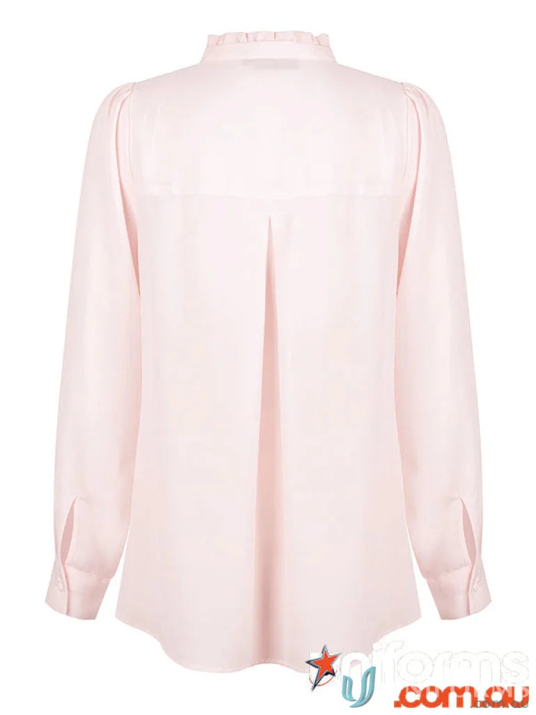 Light pink long-sleeved Bailey blouse exudes elegance and style