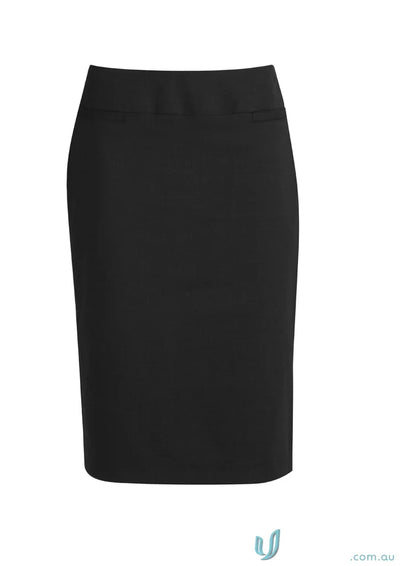 Solid black comfort wool stretch relaxed fit skirt from CLEARANCE Comfort Wool Relaxed Fit Ladies Skirt