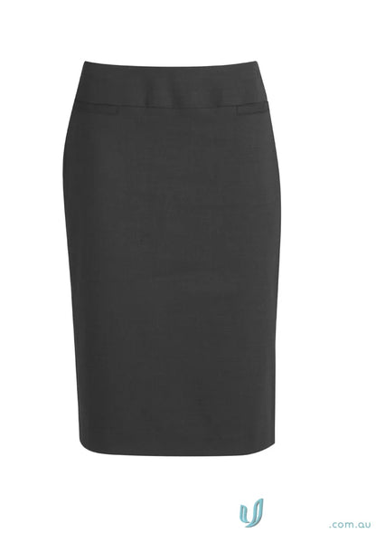 Plain dark gray wool relaxed fit skirt from CLEARANCE Comfort Wool Relaxed Fit Lined Ladies Skirt