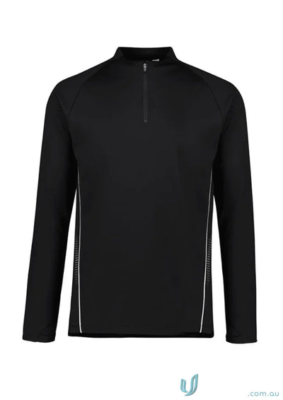 Black long-sleeved athletic shirt from Kids Balance Collection with thumb loops