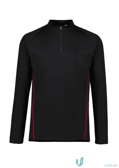 Kids balance collection black long-sleeved athletic shirt with thumb loops for balance mid layer