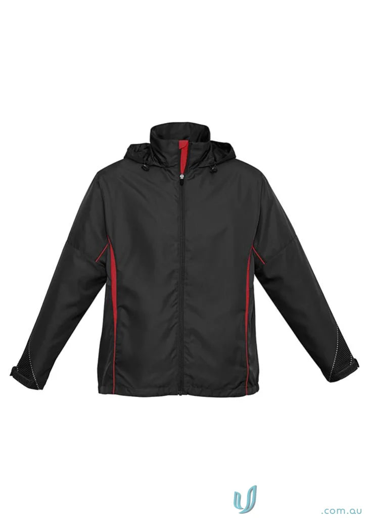 Kids Razor Jacket black and red with diamond mesh lining, perfect for active wear