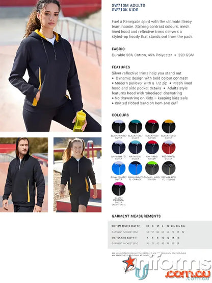 Kids Renegade Hoodie with contrast trim and mesh-lined hood for comfy style