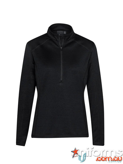 Women’s Monterey Biz Collection long-sleeved athletic shirt with quarter-zip collar