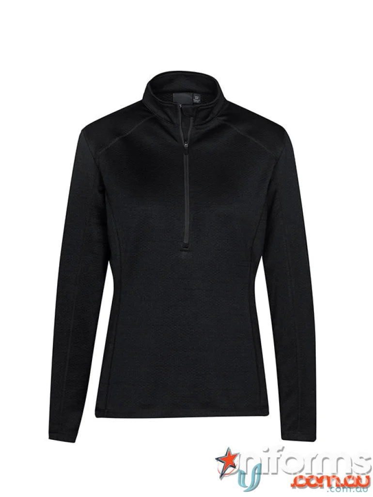 Women’s Monterey Biz Collection long-sleeved athletic shirt with quarter-zip collar