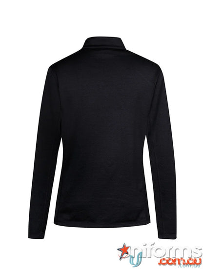 Black women’s Monterey long-sleeved polo shirt from Biz Collection women’s collection