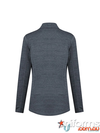 Women’s Monterey Biz Collection long-sleeved high-neck athletic top in dark grey