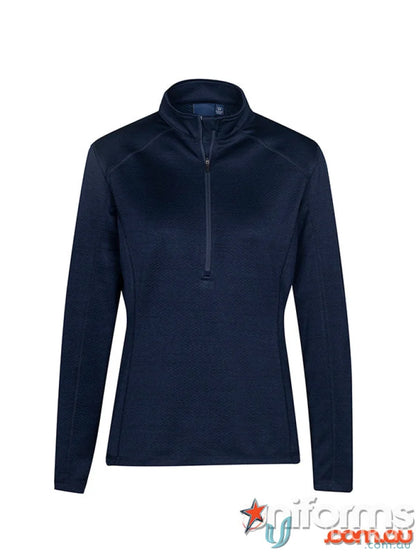Women’s Monterey navy blue long-sleeve quarter-zip top from Biz Collection women’s collection