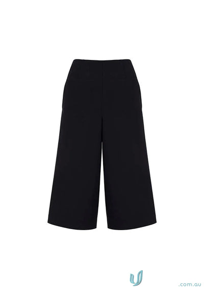 Black wide-leg culottes from Siena Mid Length Culottes, perfect for workwear or uniforms