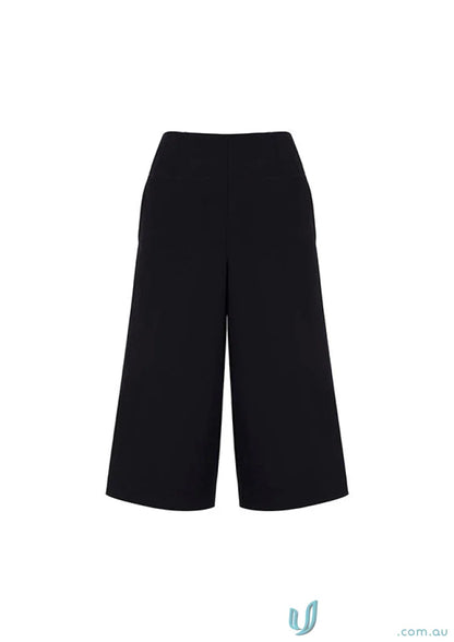Black wide-leg culottes from Siena Mid Length Culottes, perfect for workwear or uniforms