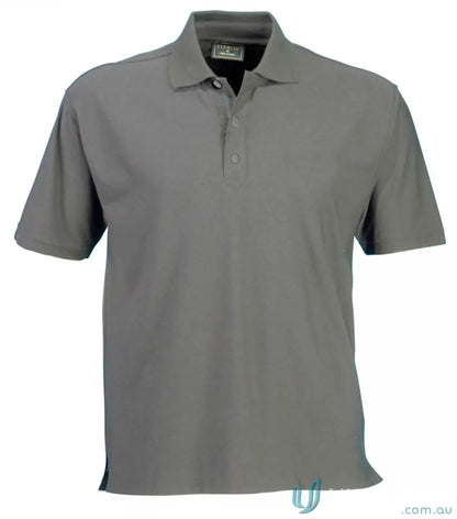 Gray Solar-Lite Polo made from responsible corn fibre with advanced tech features