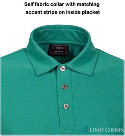 Green Solar-Lite Polo made from responsible corn fibre with ecologically responsible blend