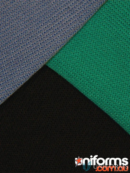 Textured fabric swatches on Solar-Lite Polo made with responsible corn fibre and eco blend