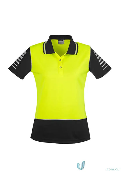 High-visibility Syzmik Womens Zone Safety Polo with 3m reflective piping and filament microfiber
