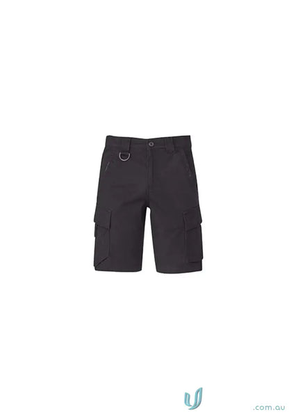 Dark gray cargo shorts from SYZMIX Men’s Streetworx Curve Cargo collection for essentials organized