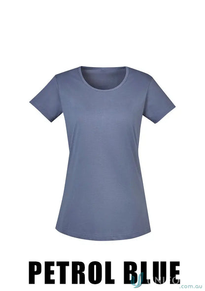 Petrol blue STREETWORX TEE SHIRT with taped shoulder, perfect for clearance womens streetworx collection