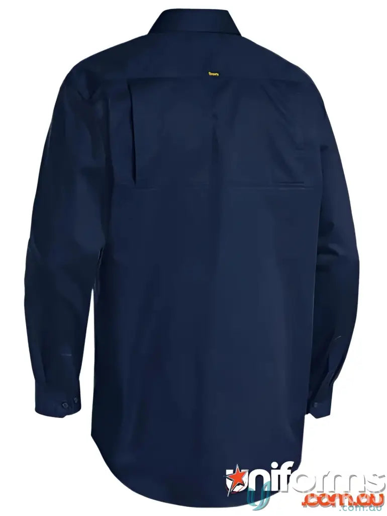 Navy blue fit body chest Closed Front Cool Lightweight Drill Work Shirt