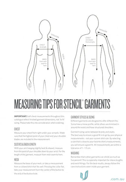 Garment measuring guide for Club Cool Dry Polo, perfect for work uniforms and workwear