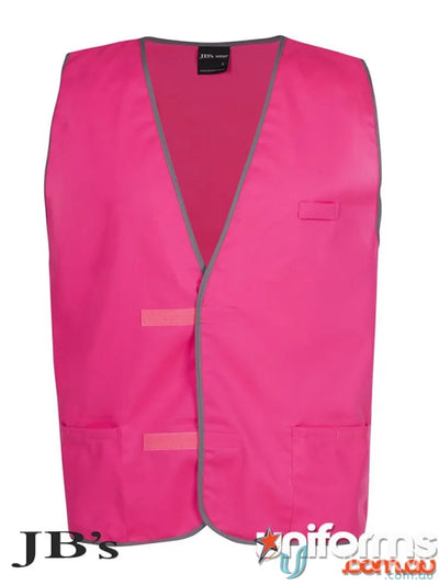 Pink safety vest from Coloured Tricot Vest perfect for extra large uniforms sizing