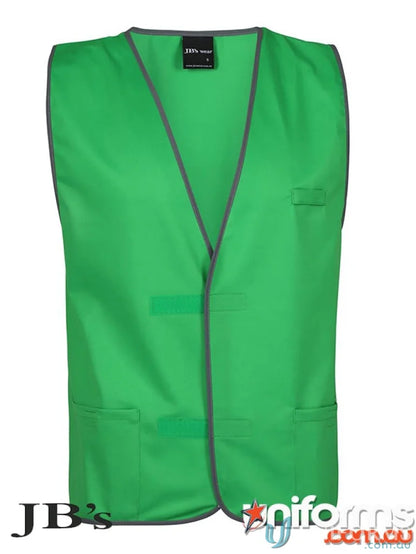 Green safety vest from Coloured Tricot Vest, perfect for extra large uniforms sizing