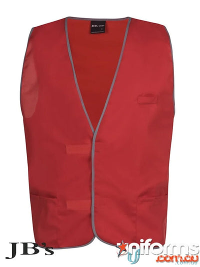 Red work vest with gray trim from Coloured Tricot Vest, extra large size, perfect uniforms