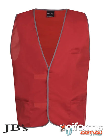 Red work vest with gray trim from Coloured Tricot Vest, extra large size, perfect uniforms