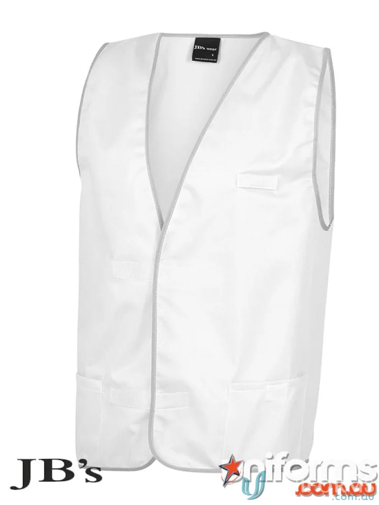White safety vest from Coloured Tricot Vest, extra large size, perfect for uniforms